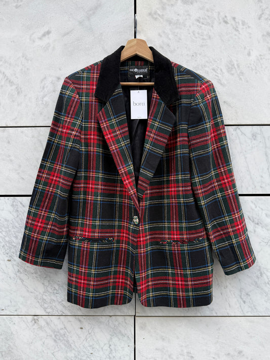 Blazer ruter diamant knapp