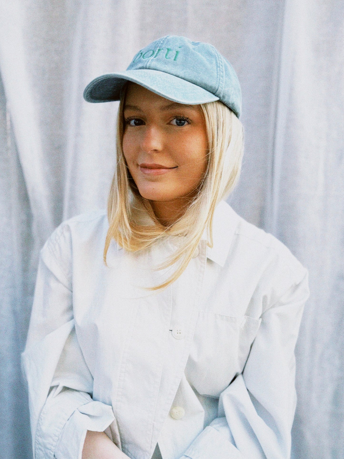 Borti caps "vintage" lys grønn/grønn logo
