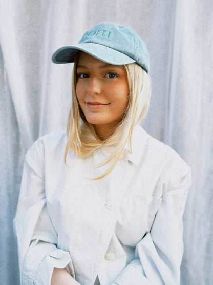 Borti caps "vintage" lys grønn/grønn logo
