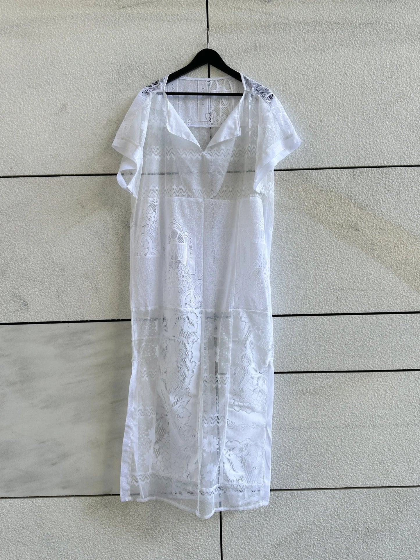 Kaftan blonde hvit re-design