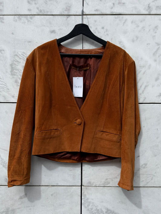 Jakke semsket cognac