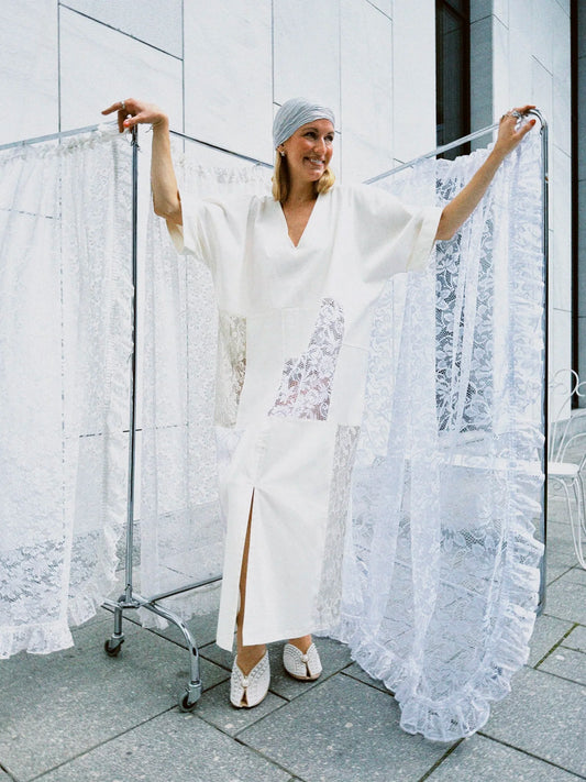 Kaftan blonde krem/hvit re-design