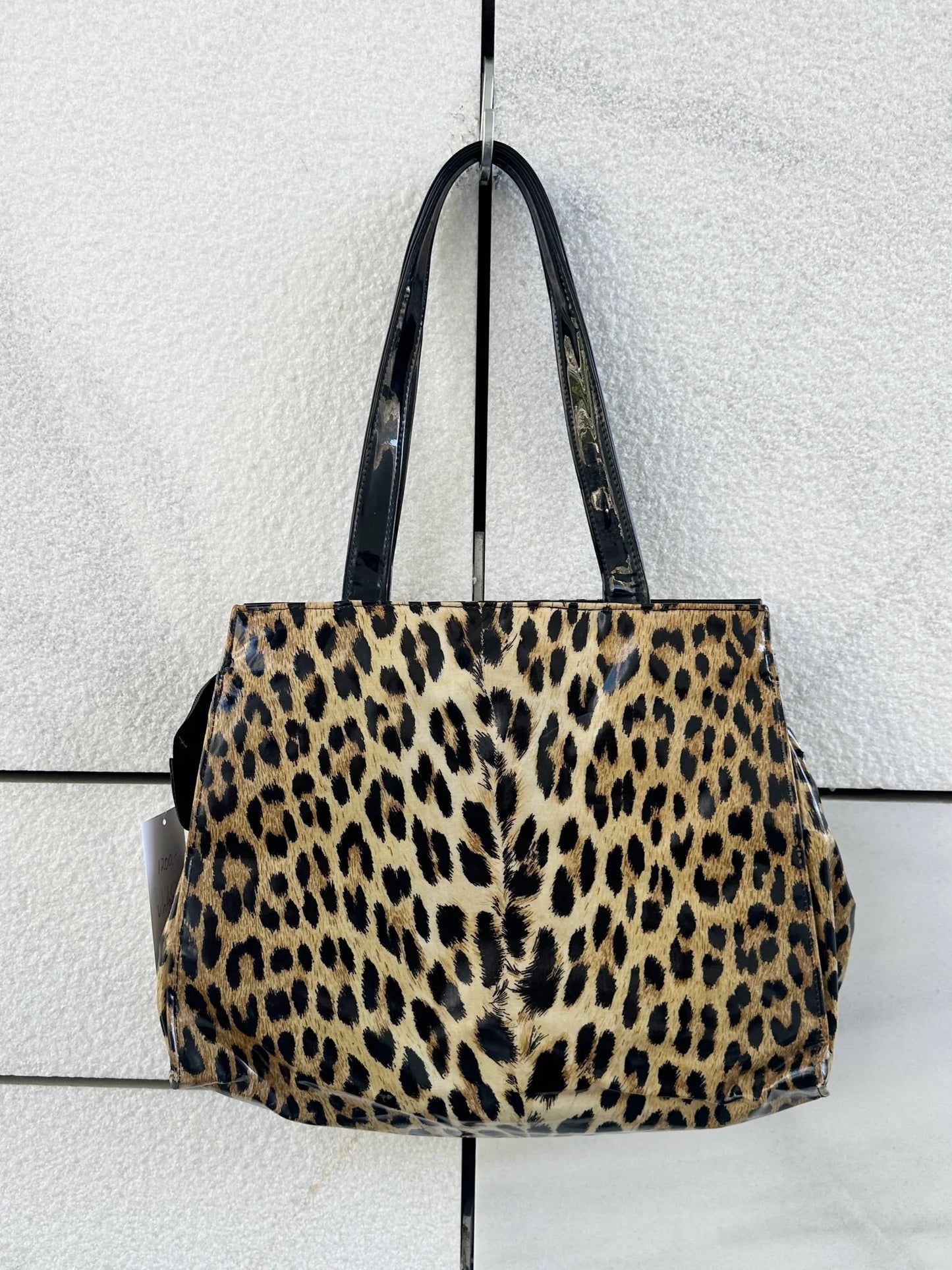 Veske vintage lakk leopard