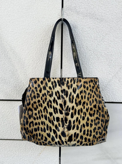 Veske vintage lakk leopard