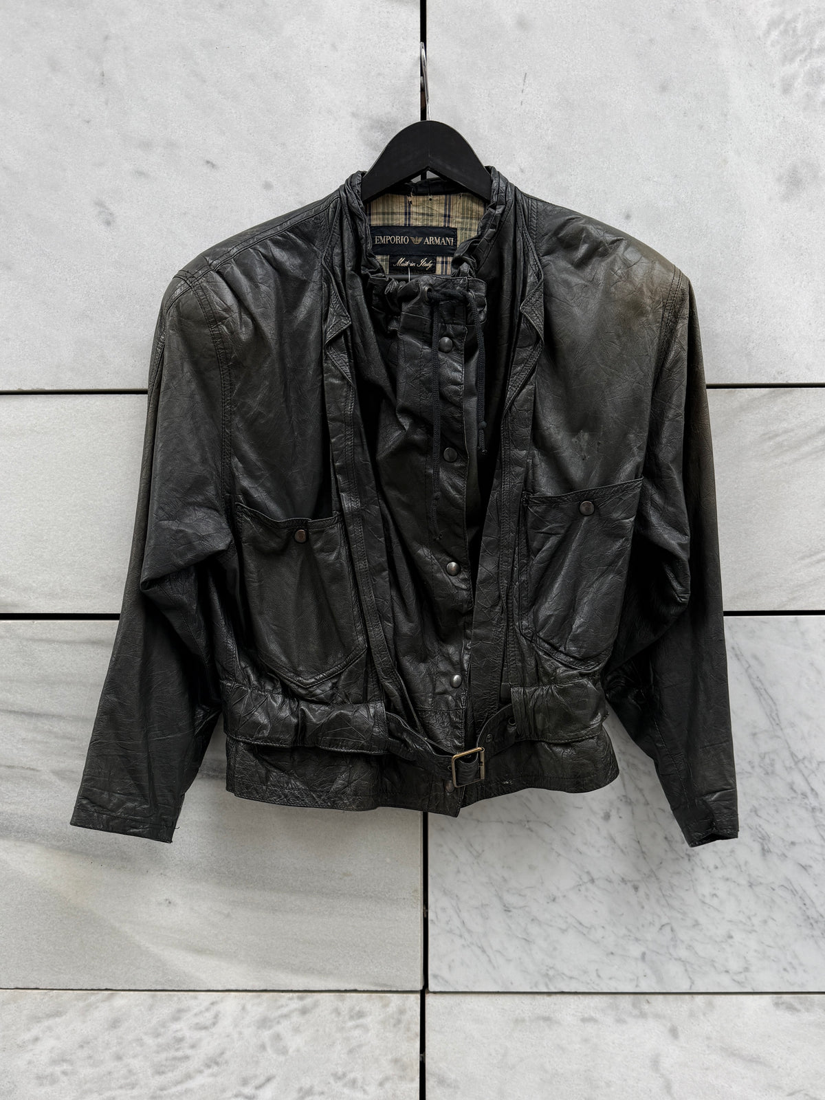Skinnjakke sort Armani