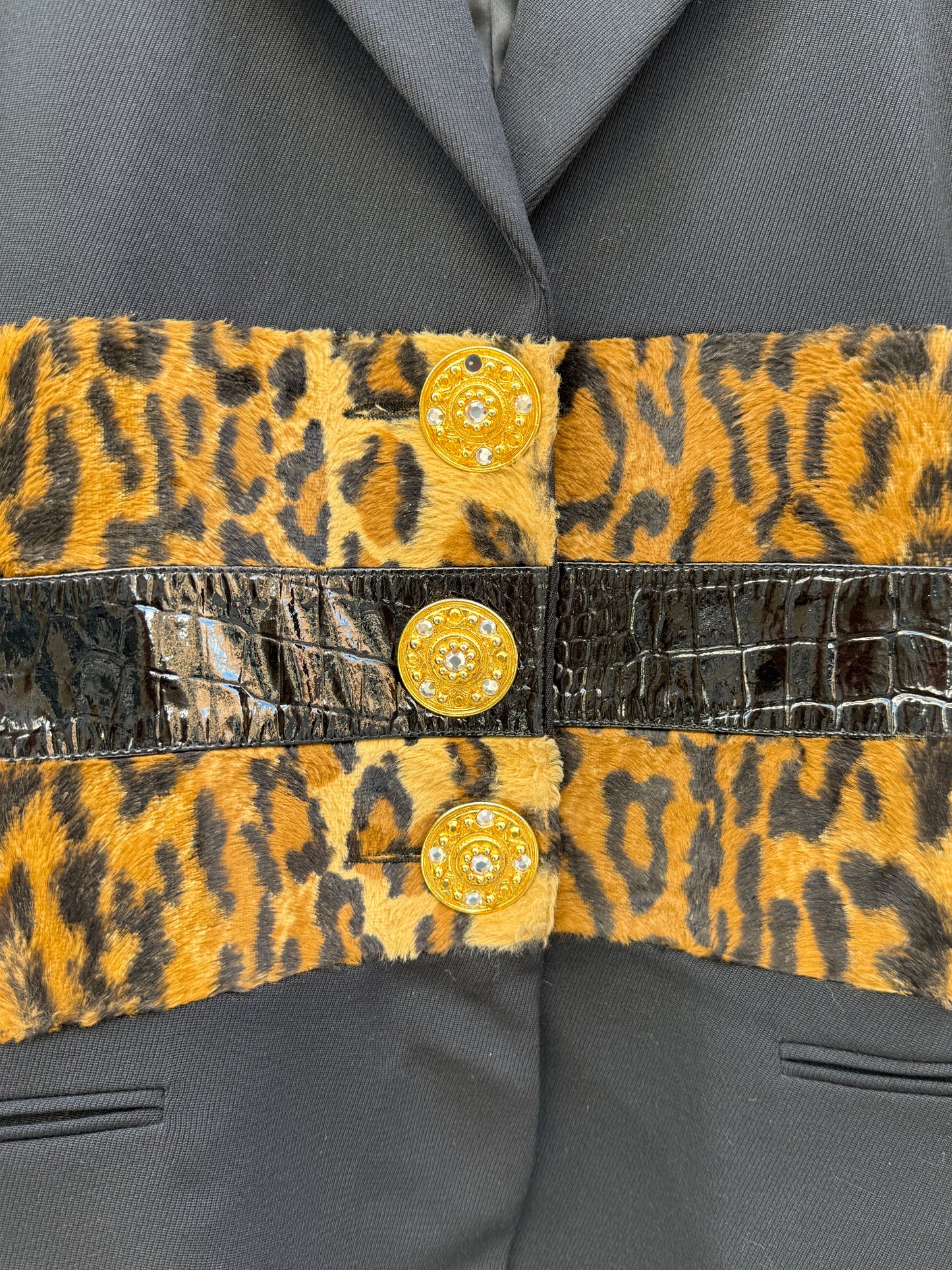 Blazer sort/leopard