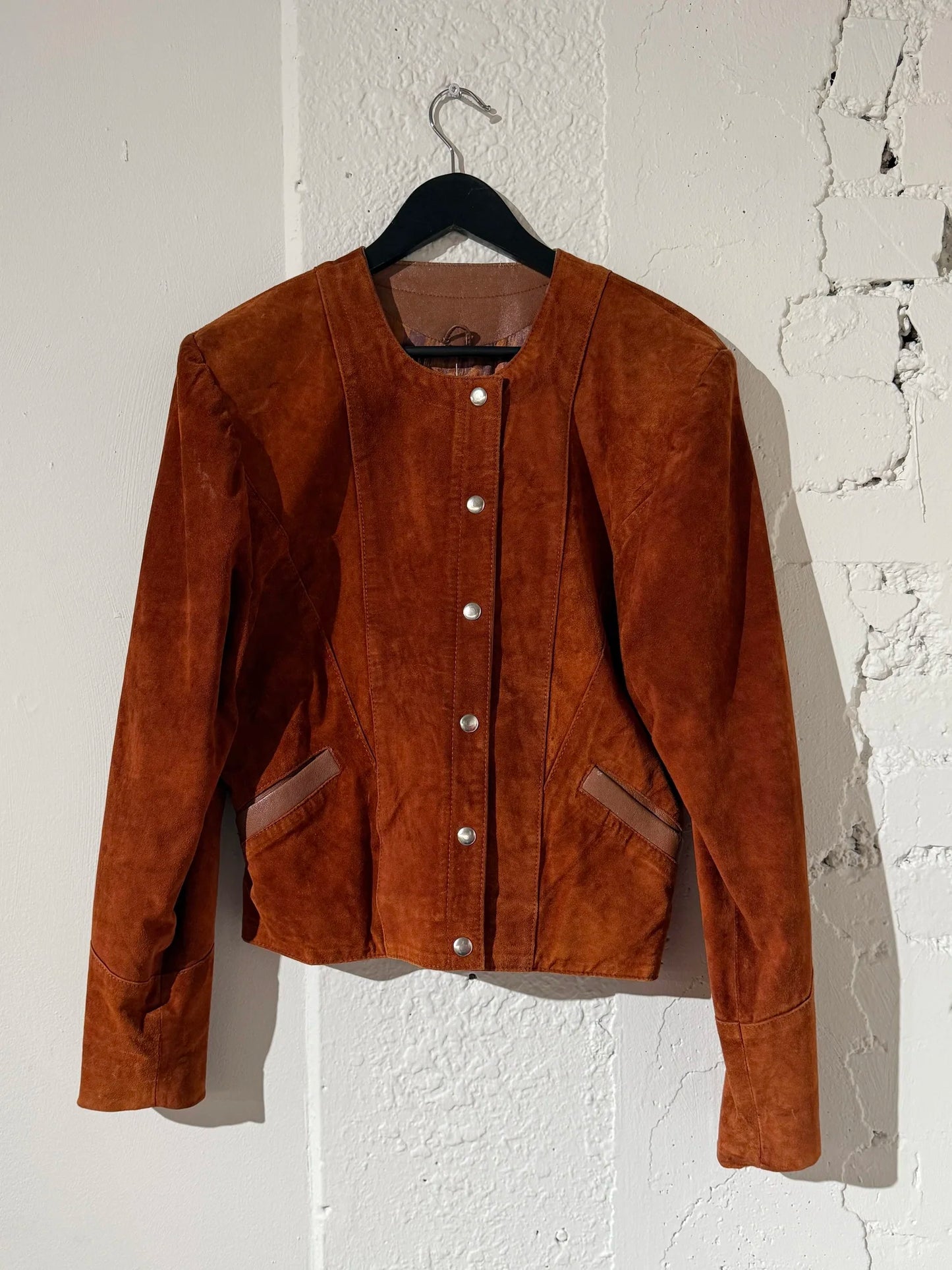 Jakke semsket rust farget