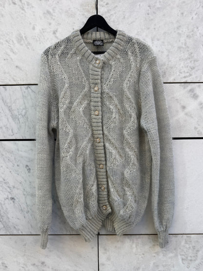 Cardigan mohair lys blå