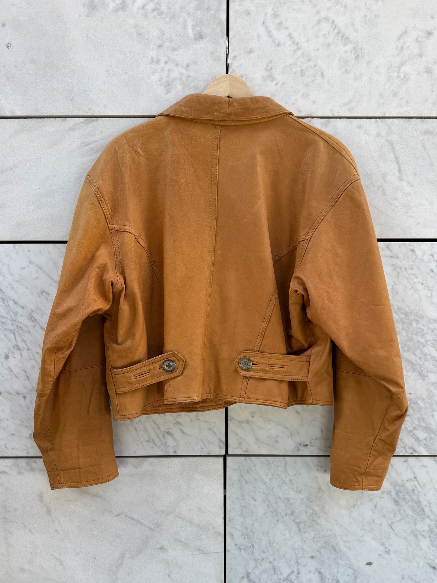 Jakke skinn cognac