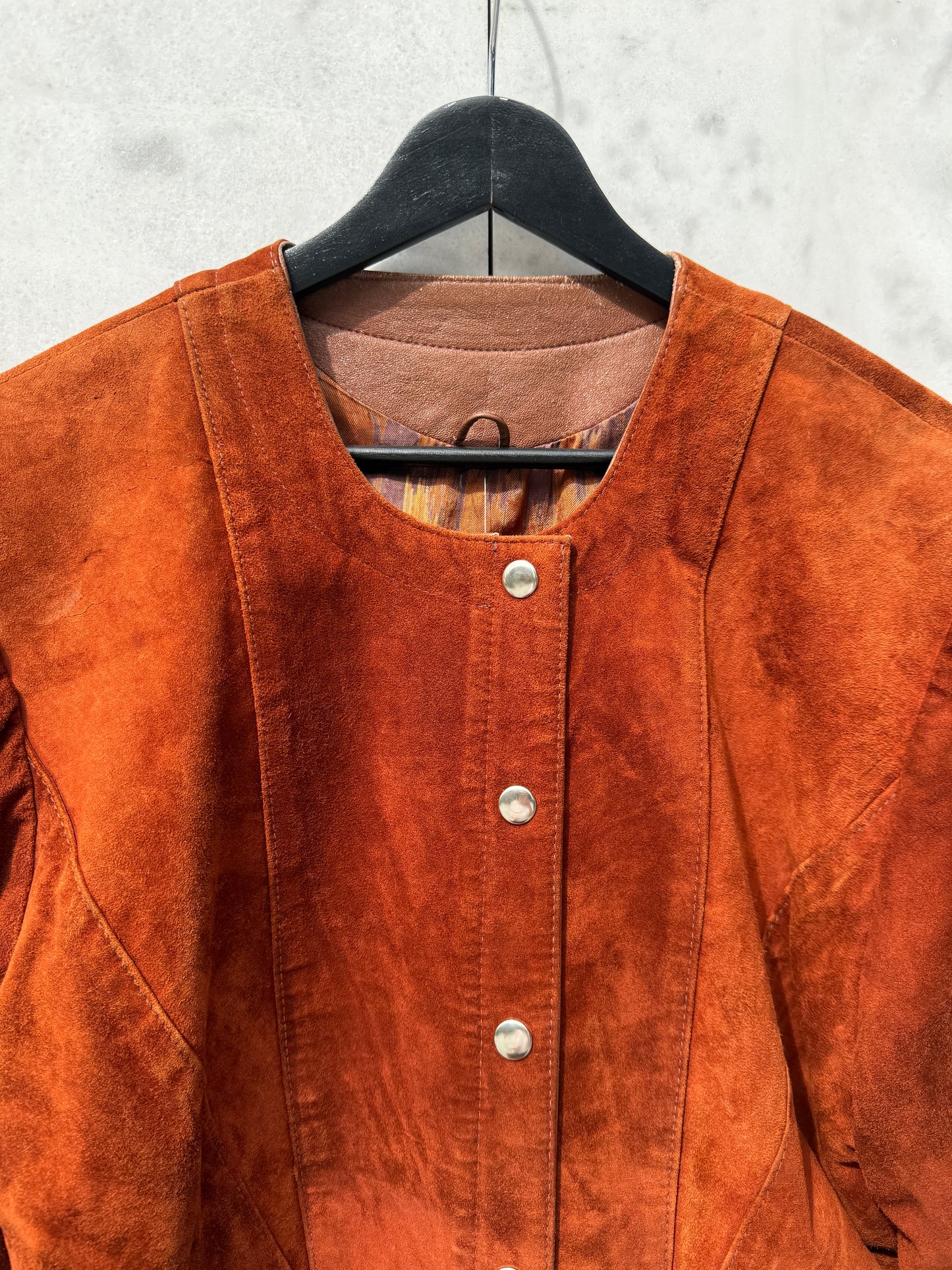 Jakke semsket rust farget