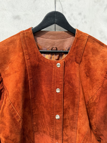 Jakke semsket rust farget