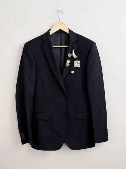 Blazer sort med pynt