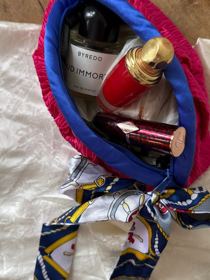 Pouch knall rosa/blå