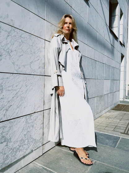 Trenchcoat lys grå