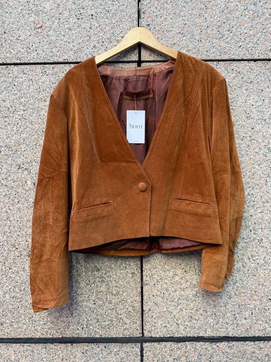 Jakke semsket cognac