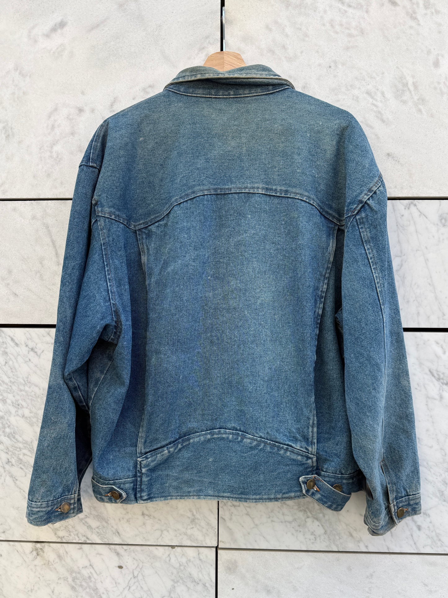Jakke denim vid silhuett med bling