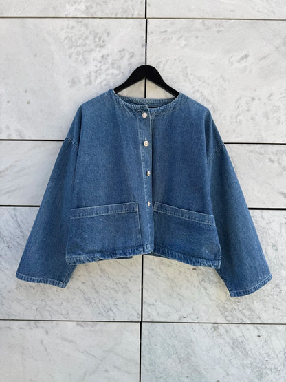 Jakke denim vid silhuett