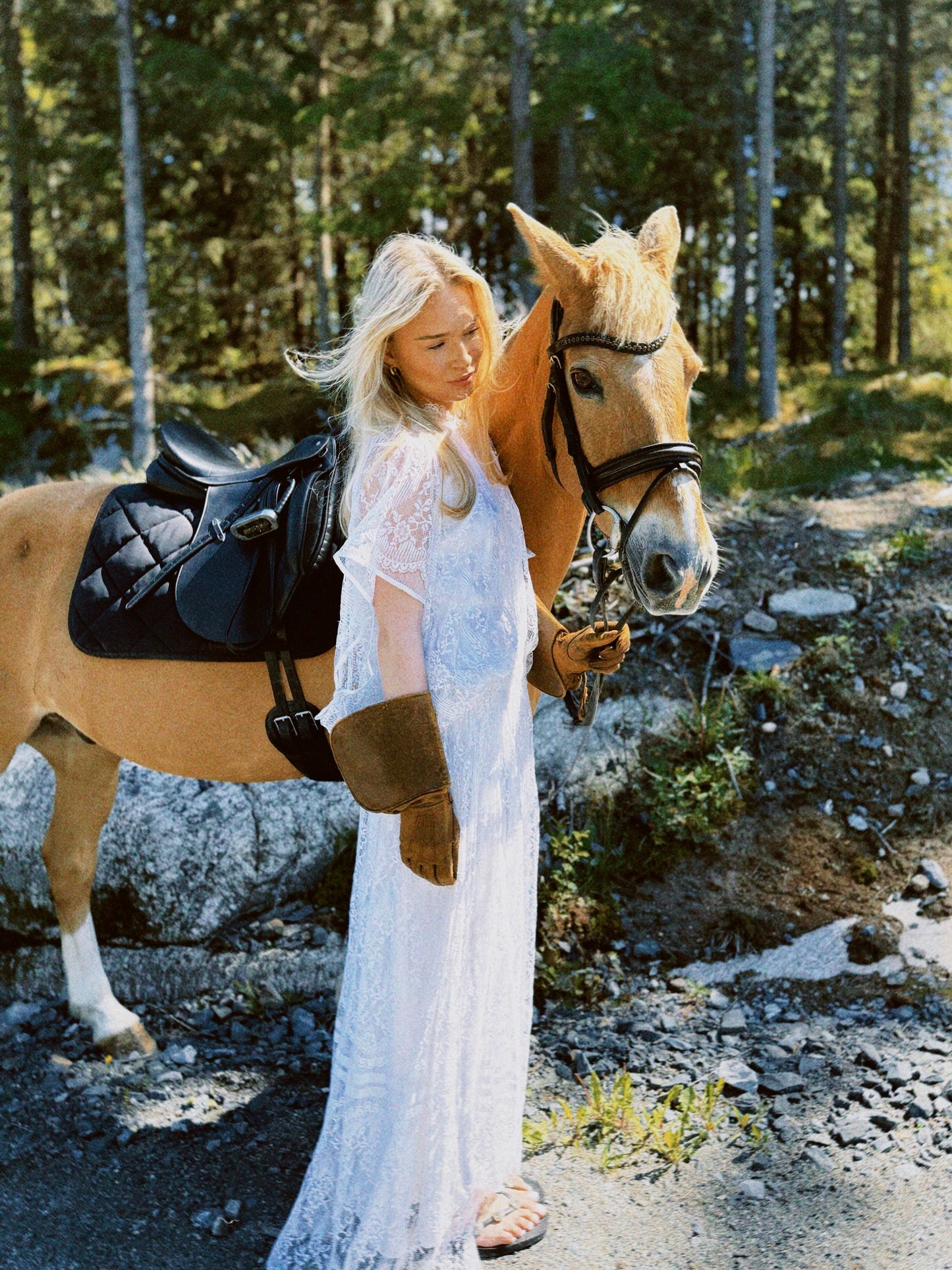 Kjole hvit blonde