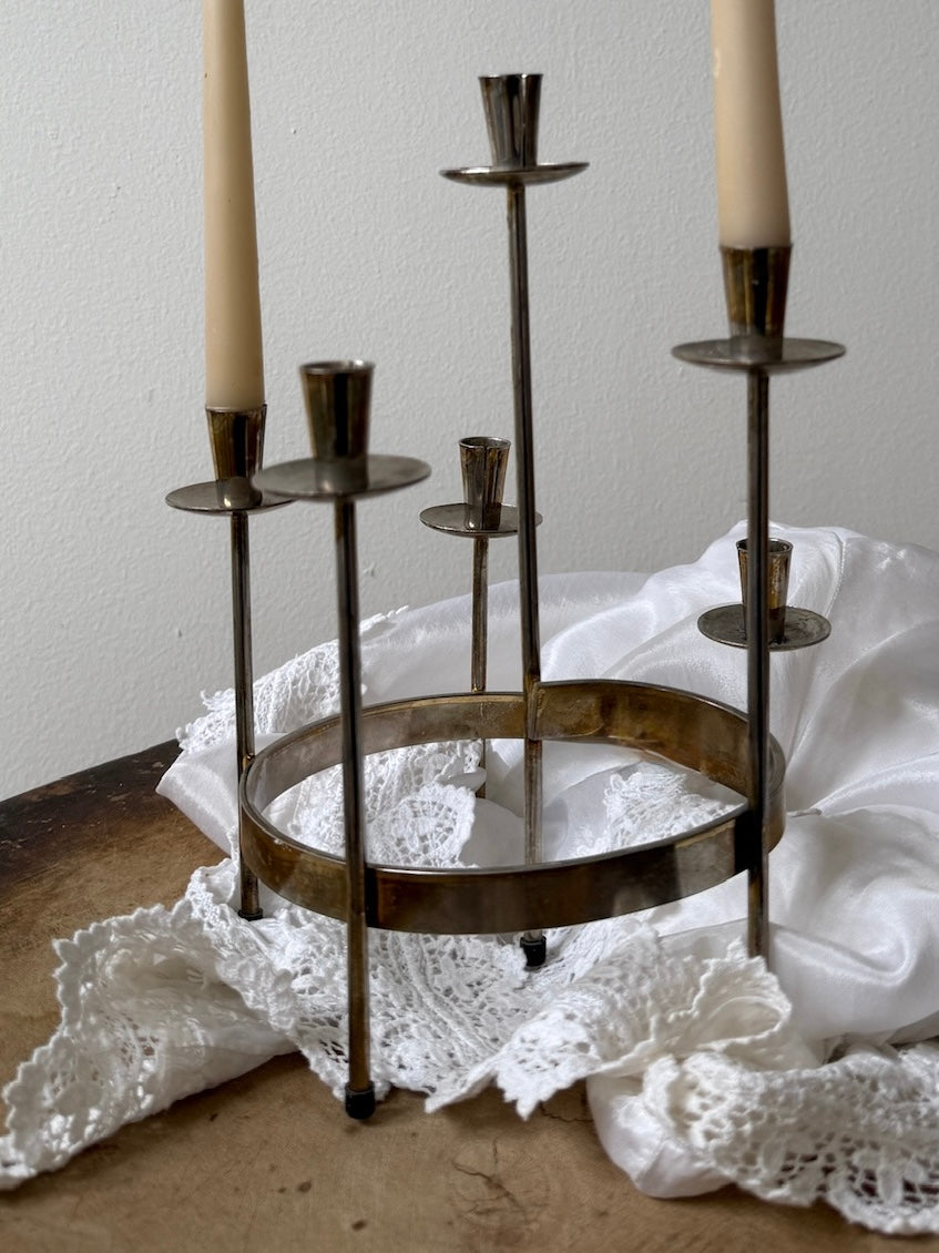 Lysestake 6 arm messing