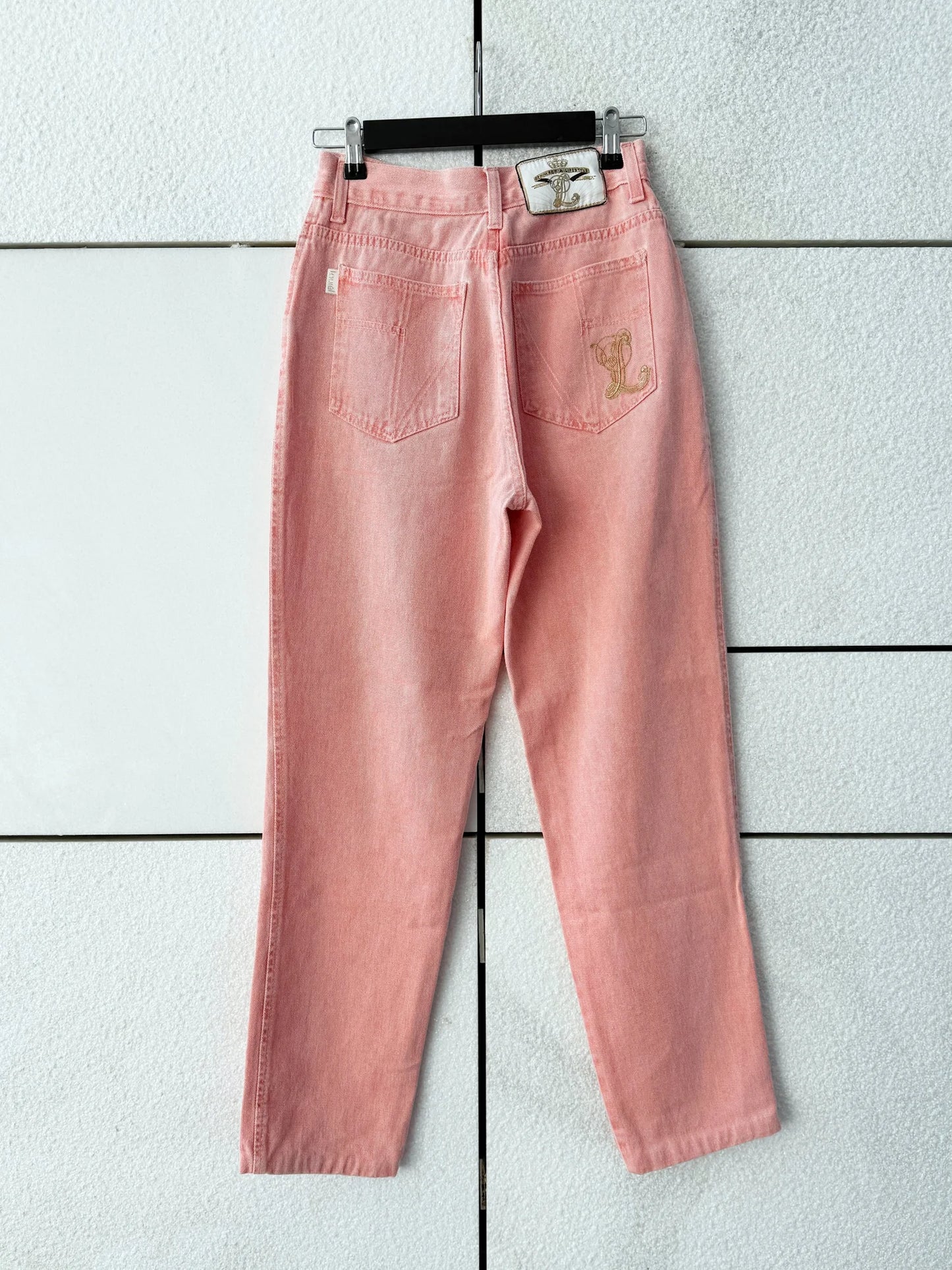 Jeans ferskenfarget