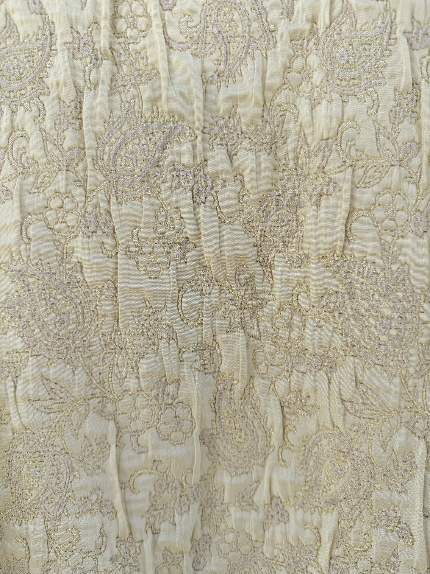 Jakke med mandarin knapp lys gul jacquard