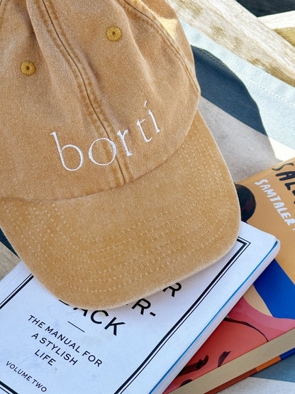 Borti caps "vintage" gul/hvit logo