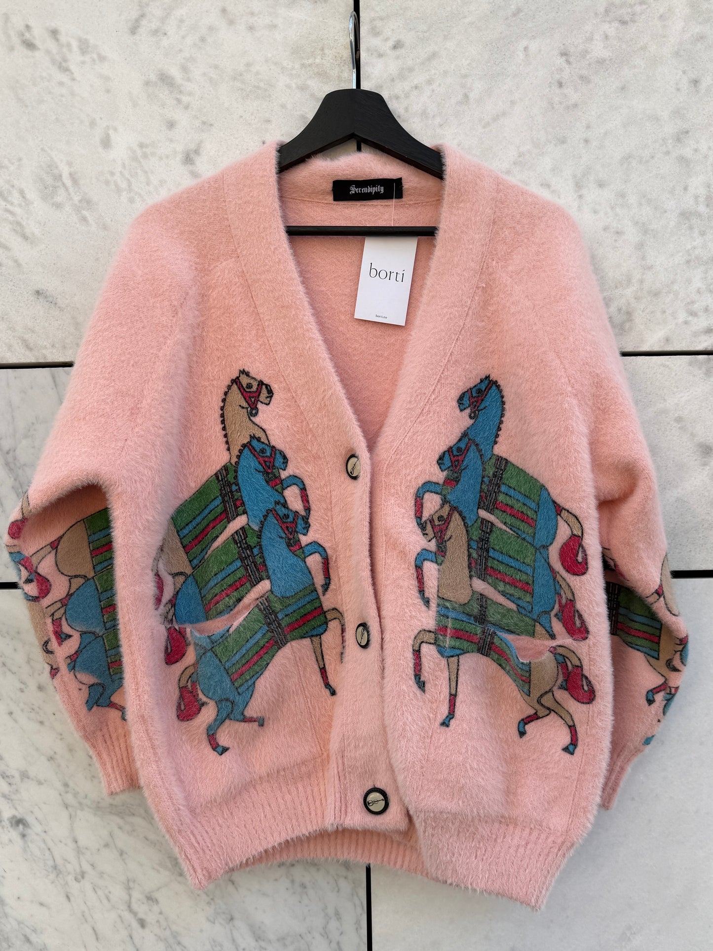 Jakke cardigan rosa