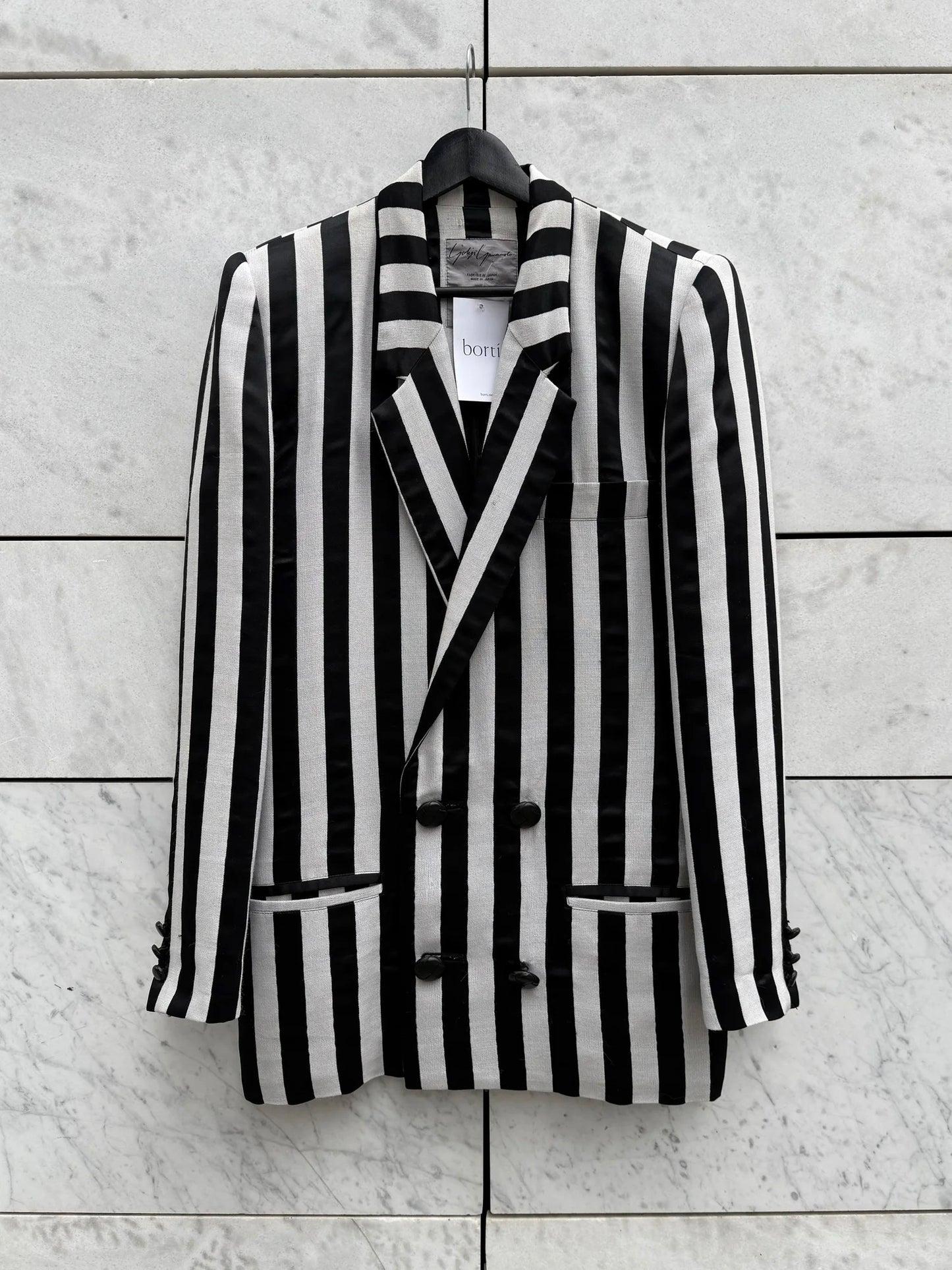Sett blazer + skjørt striper Yohji Yamamoto