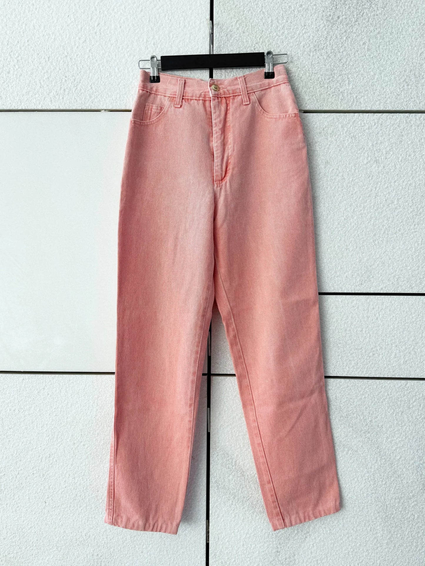 Jeans ferskenfarget