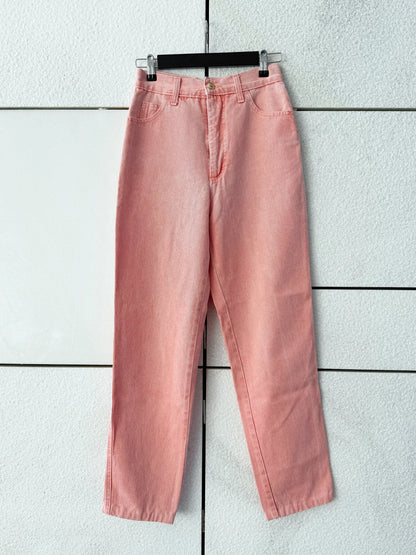 Jeans ferskenfarget