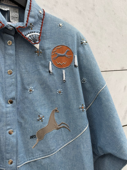 Denim skjorte cowboy