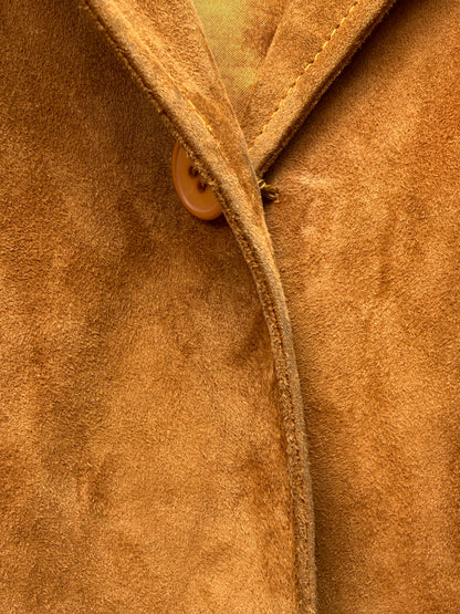 Jakke skinn semsket cognac