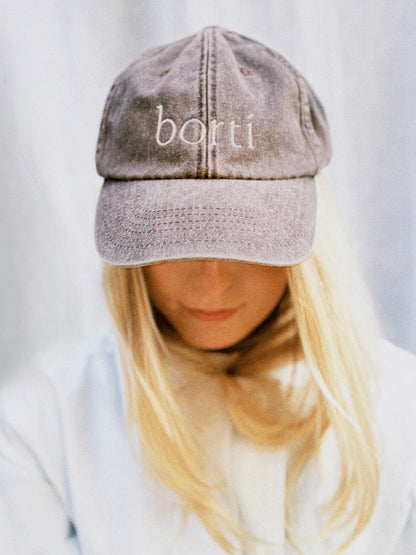 Borti caps "vintage" brun/hvit logo