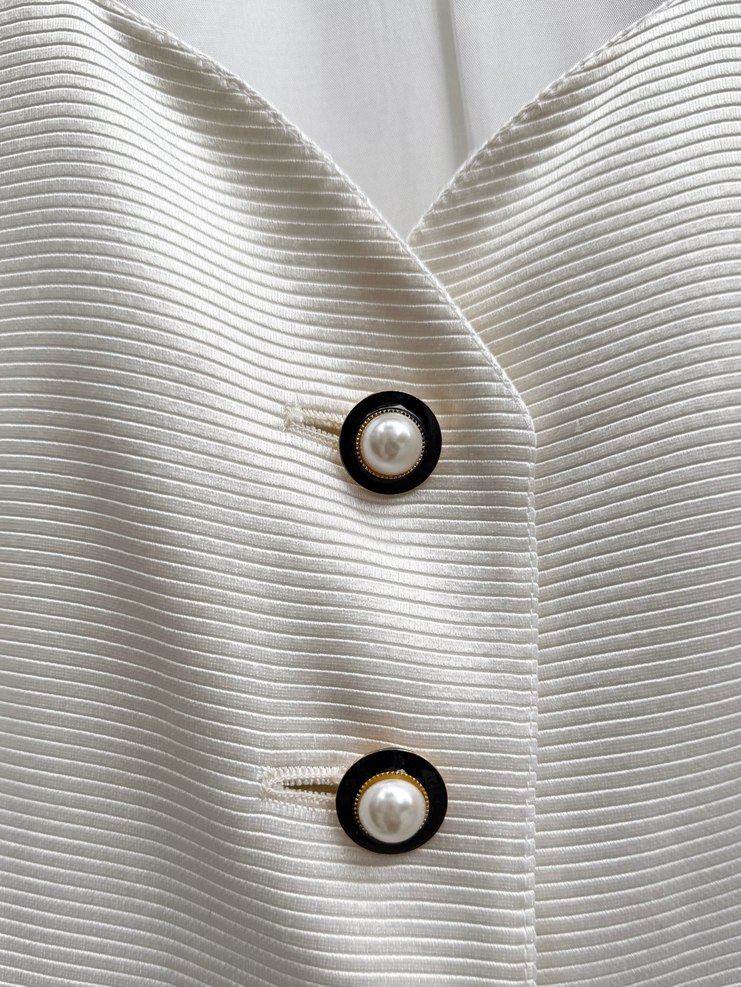 Bluse hvit 80 ties