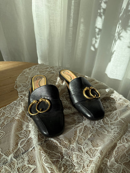 Charlotte Olympia Buckle Detail Mules