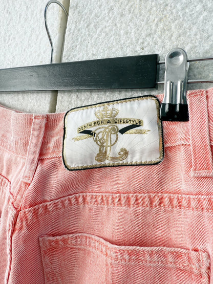 Jeans ferskenfarget