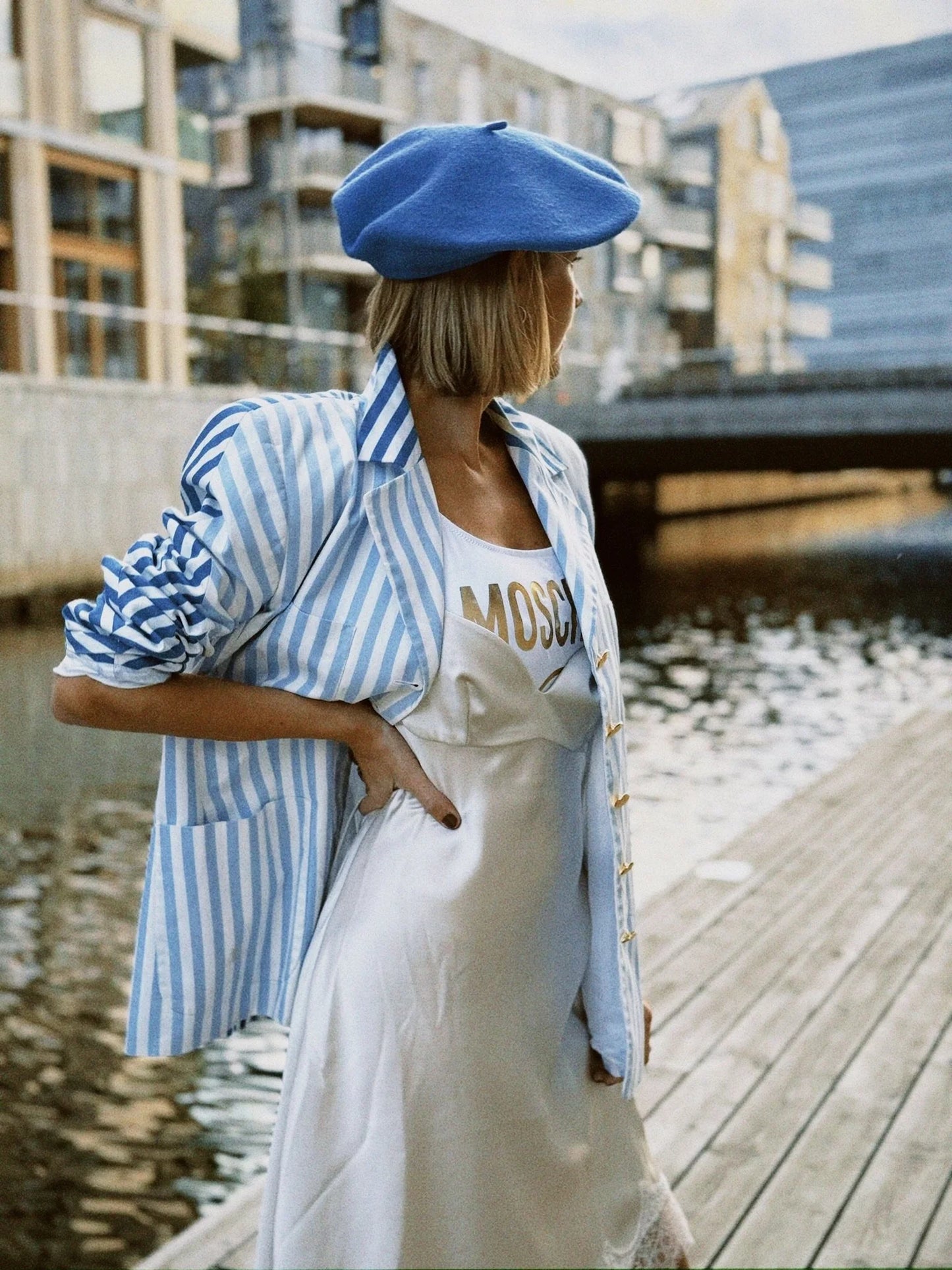 Blazer striper blått Escada