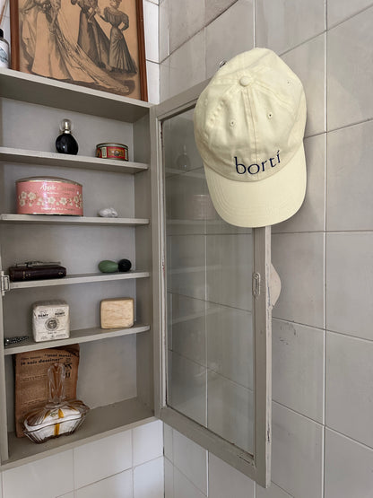 Borti caps lys gul/mørk blå logo
