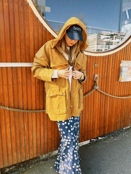 Jakke oilskin sennepsgul