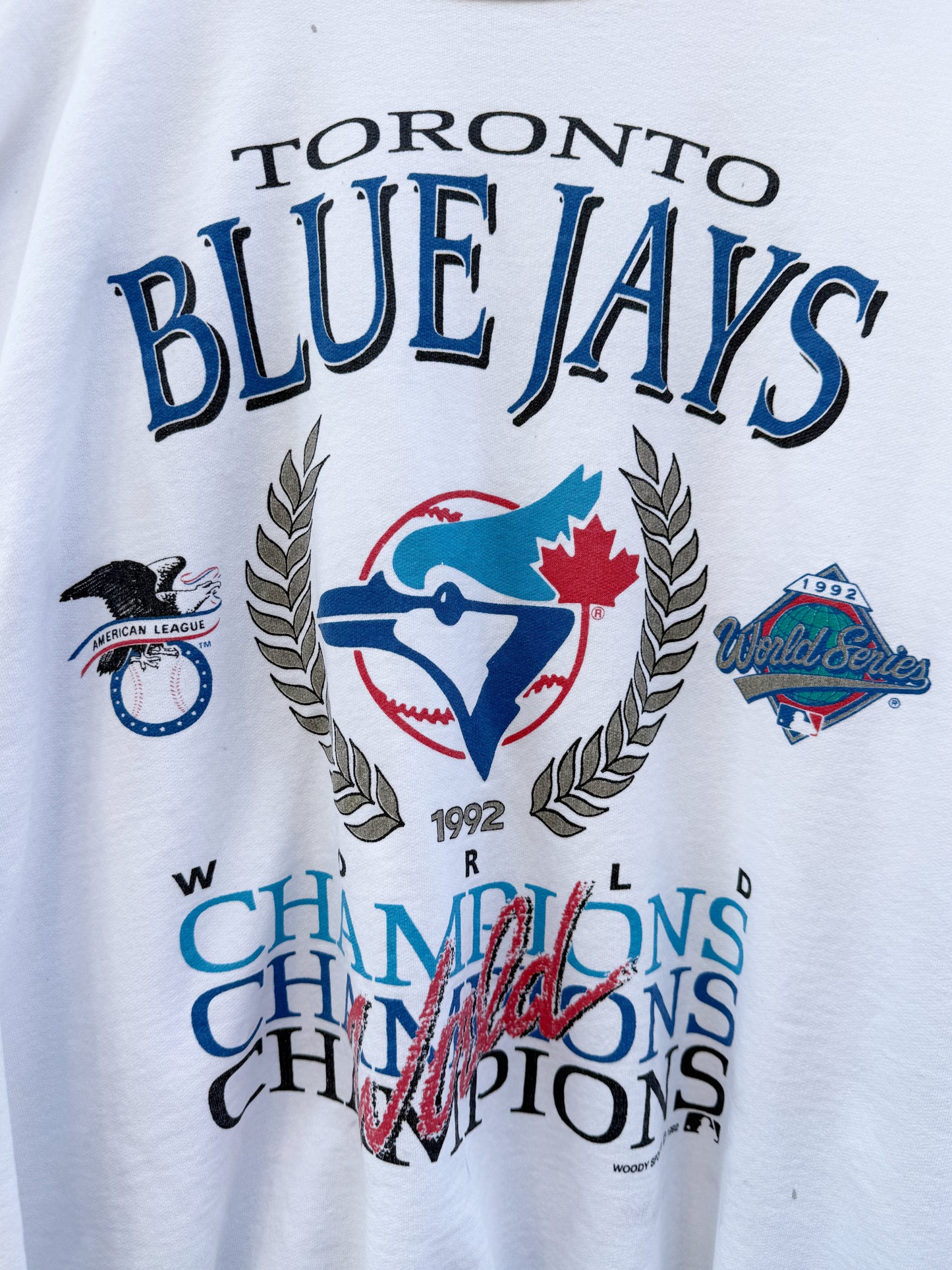 College genser hvit Toronto Blue jays