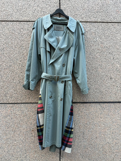 Trenchcoat blå-grønn Borti Re-design