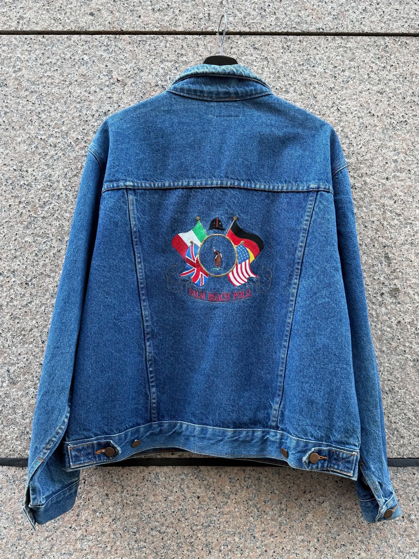 Jakke denim polo motiv