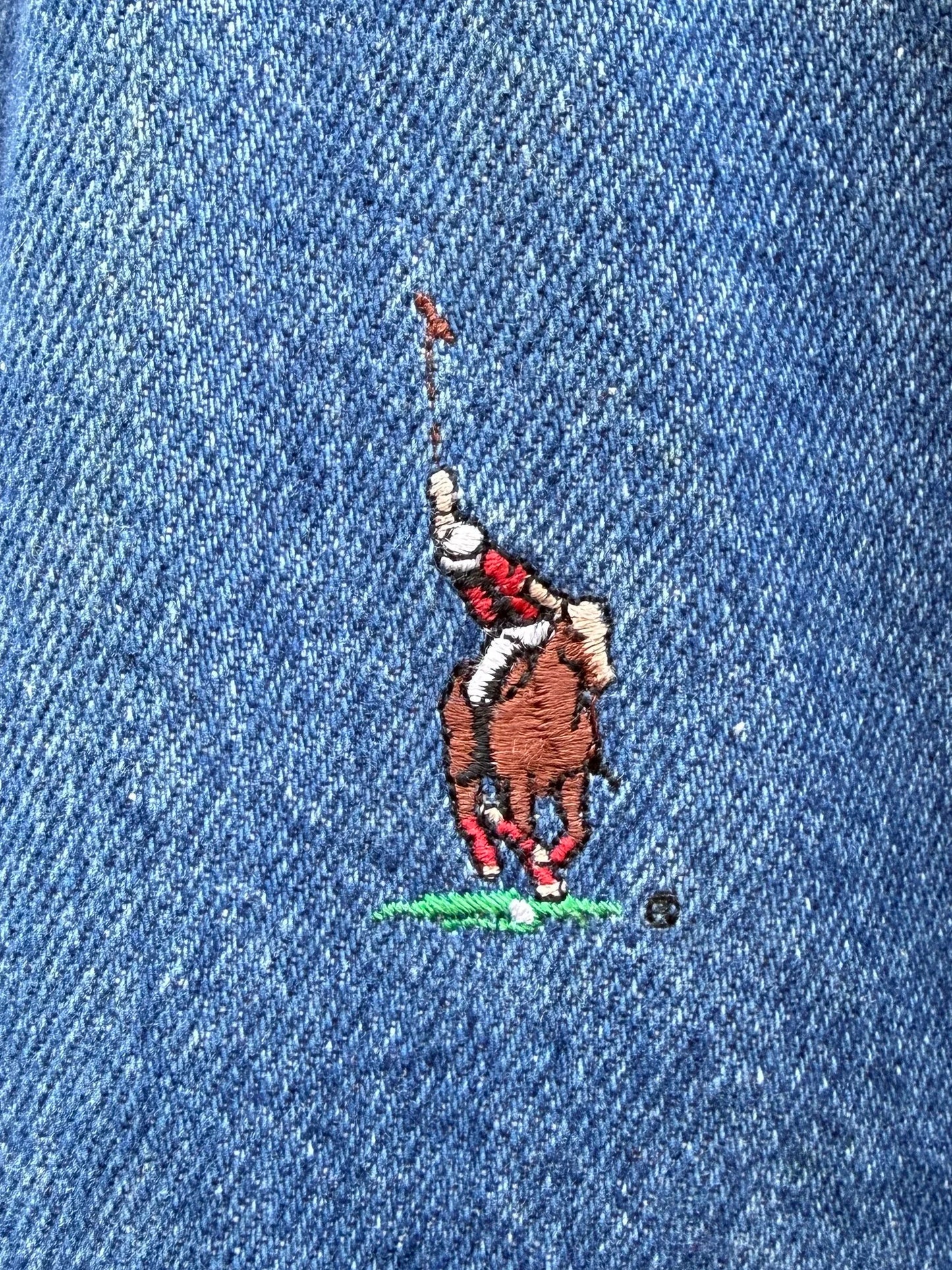 Jakke denim polo motiv