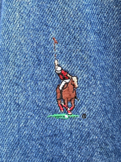 Jakke denim polo motiv
