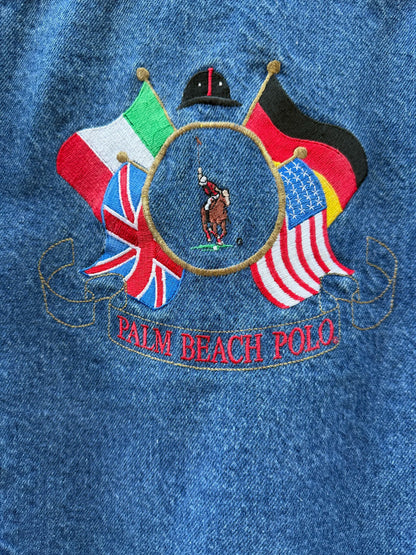 Jakke denim polo motiv