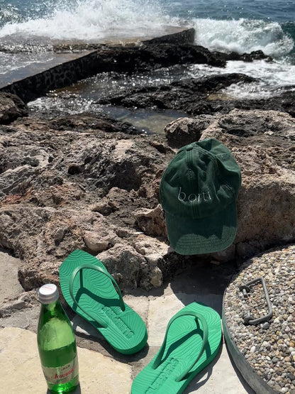 Borti caps "vintage" grønn/hvit logo