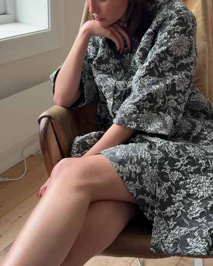 Kjole brokade sølv/grå Dolce & Gabbana